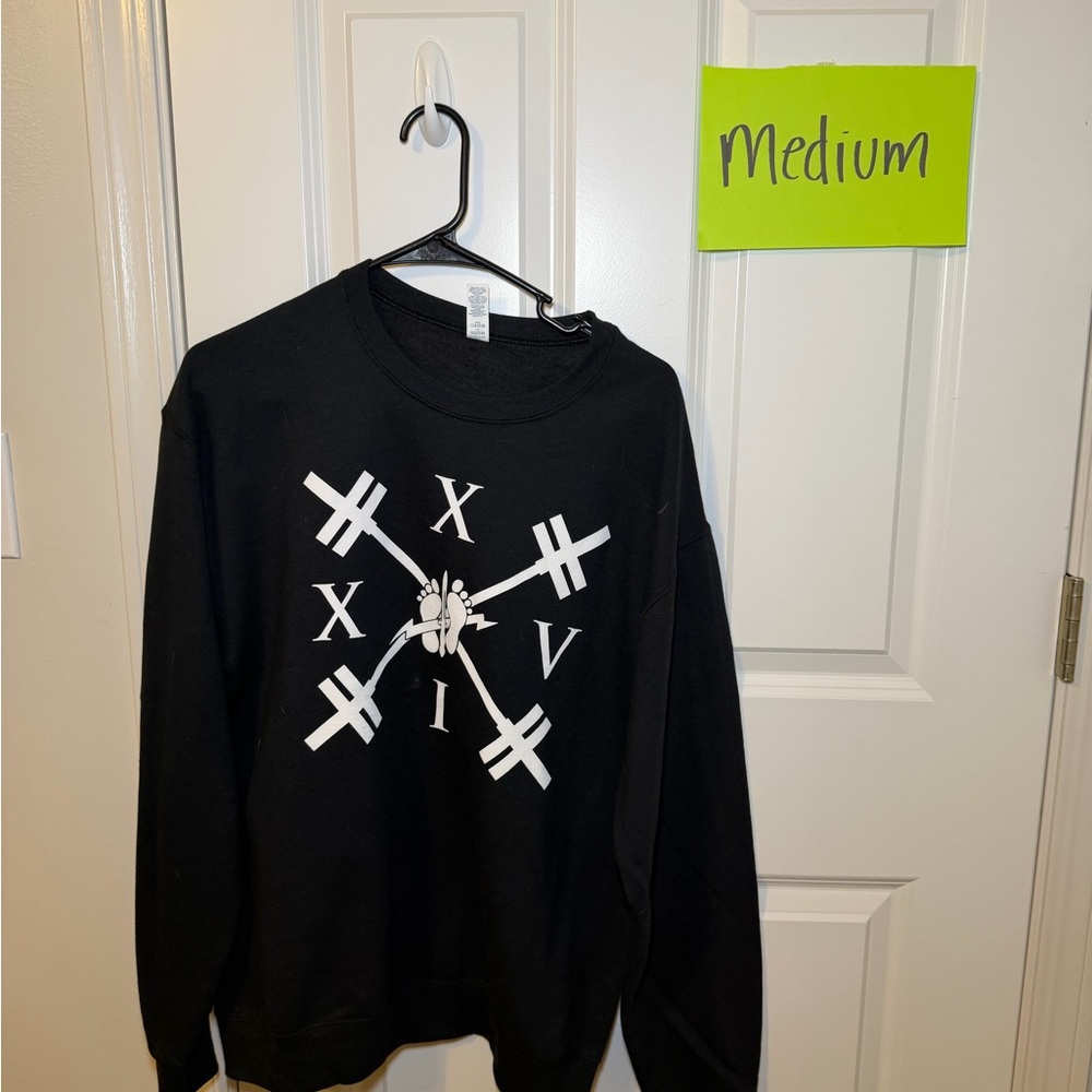 Gildan Black Sweatshirt with Roman Numeral Design